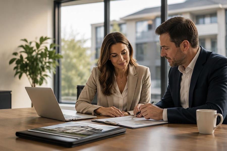Realtor discussing a mortgage scenario