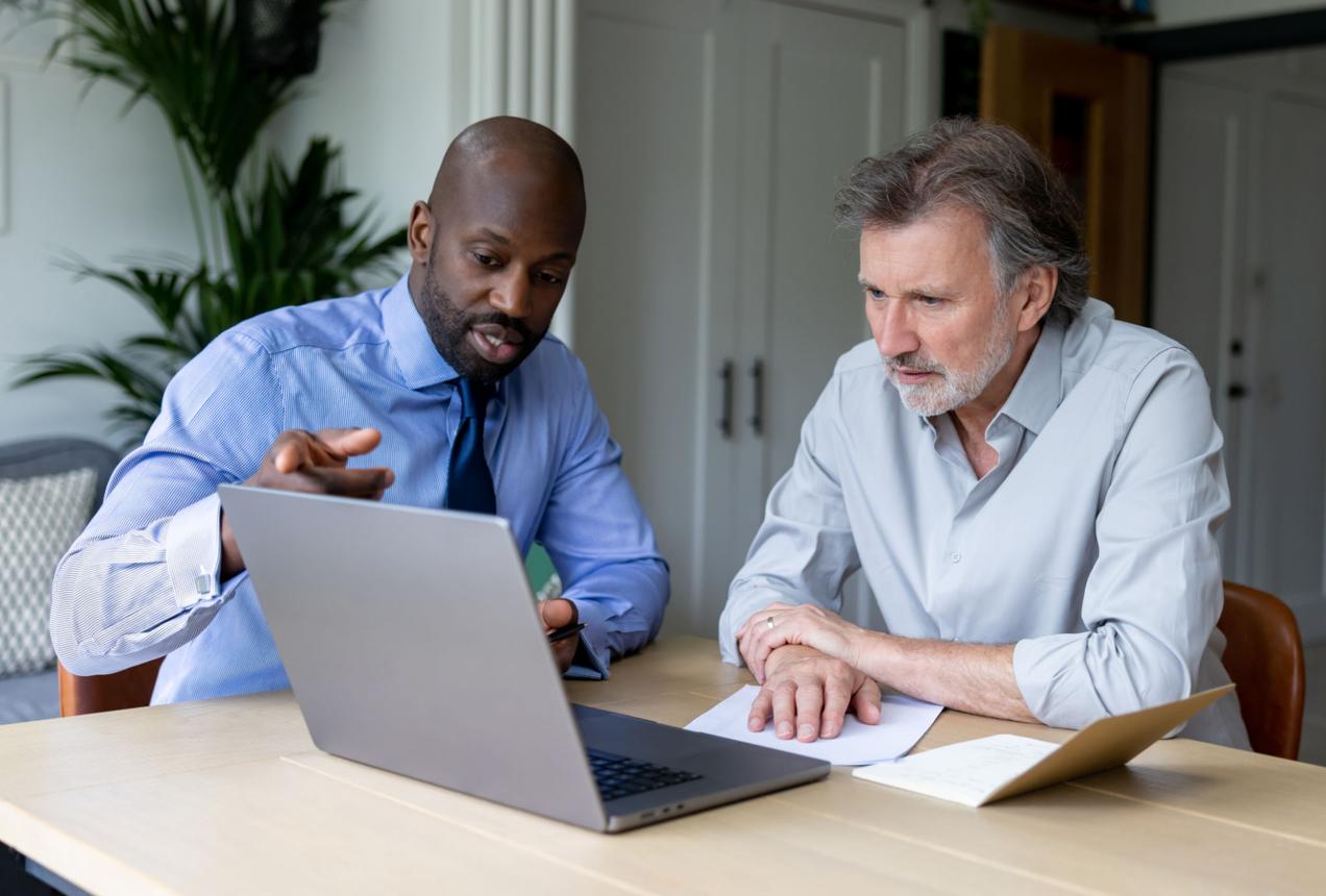 Mortgage professional helping homebuyers